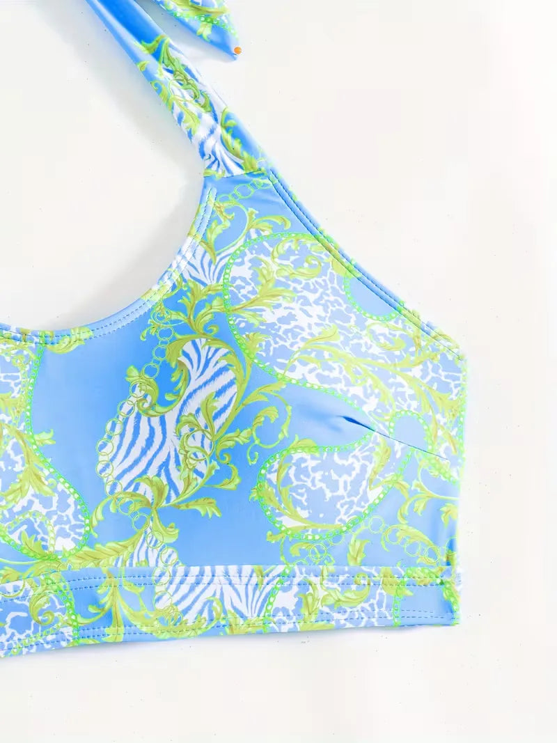 Chique dames halter cover-up set met shorts, uitermate geschikt voor een cruise.