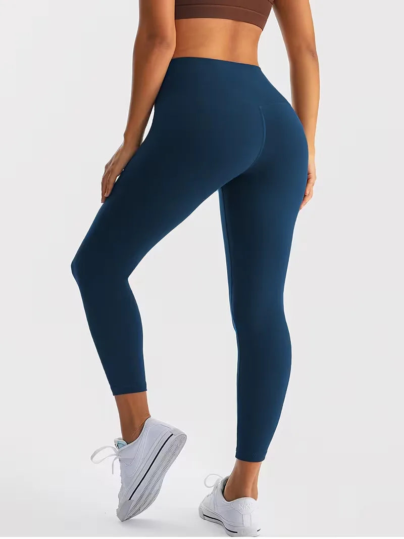 Dames legging, high-waisted slim fit. Perfecte stretch voor fitness, yoga en zomerse outfits.