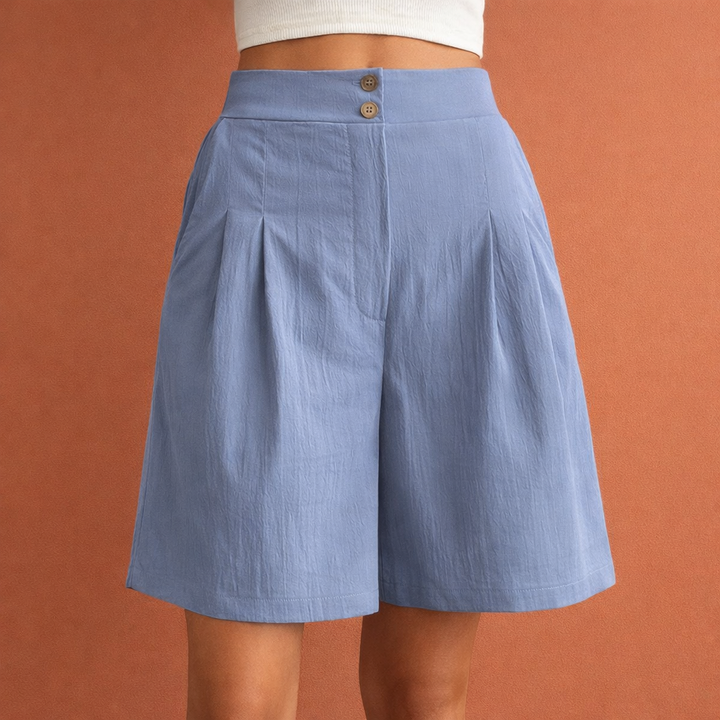 Casual en elegante high waisted wide leg shorts voor dames, geschikt voor elke zomerse gelegenheid.