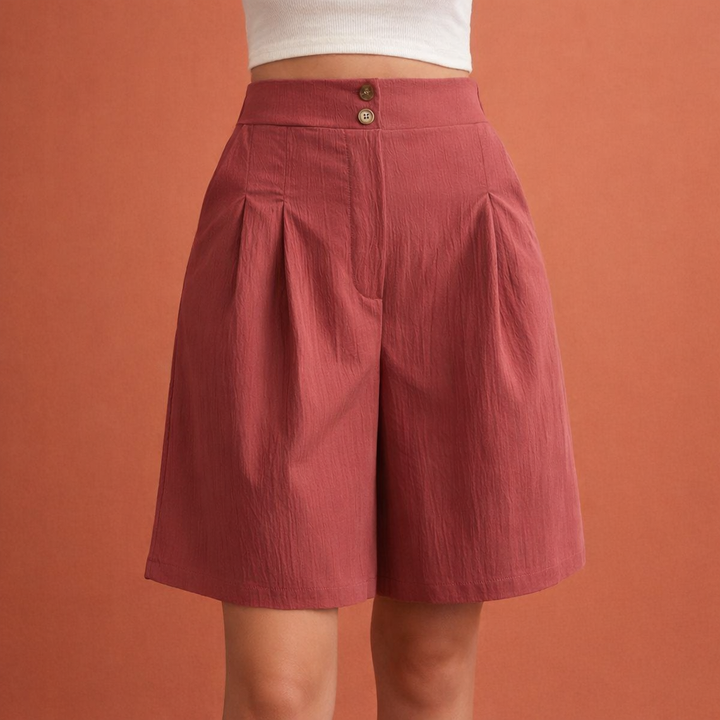 Trendy high waisted wide leg shorts voor dames, combineert ultiem comfort met een elegante uitstraling.