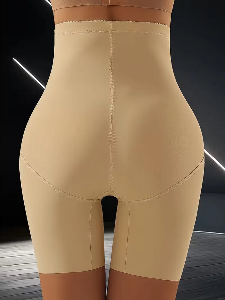 Dames hoge taille shapewear boxer, zwart, voor effectieve buikcontrole en een billiftend effect.