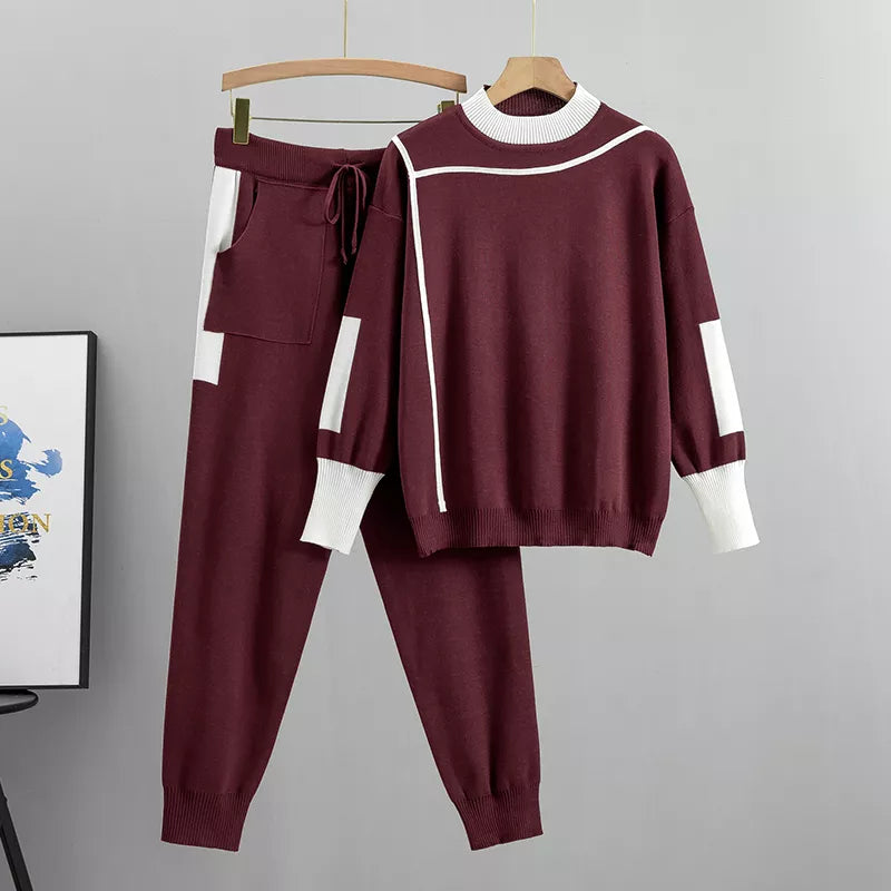 Dames Isla trainingspak: Stijlvol tweedelig set, perfect als comfortabele vrijetijdskleding.