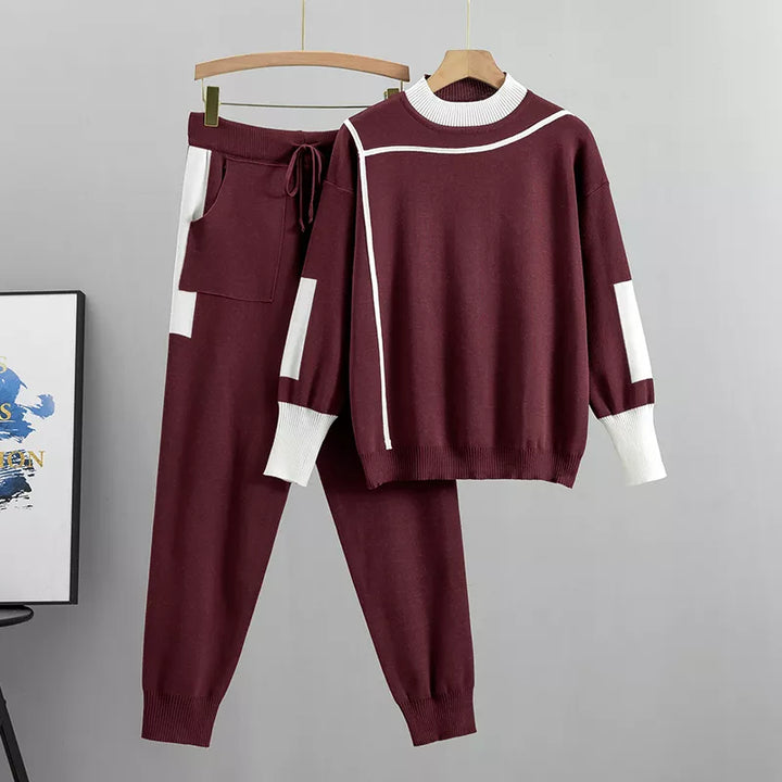 Dames Isla trainingspak: Stijlvol tweedelig set, perfect als comfortabele vrijetijdskleding.