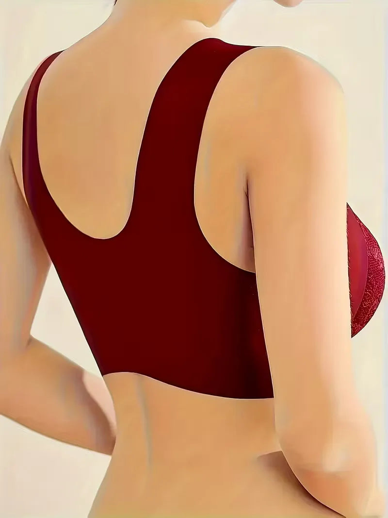 Praktische comfort bh voor dames: kanten, voorsluiting, naadloos, elegant.
