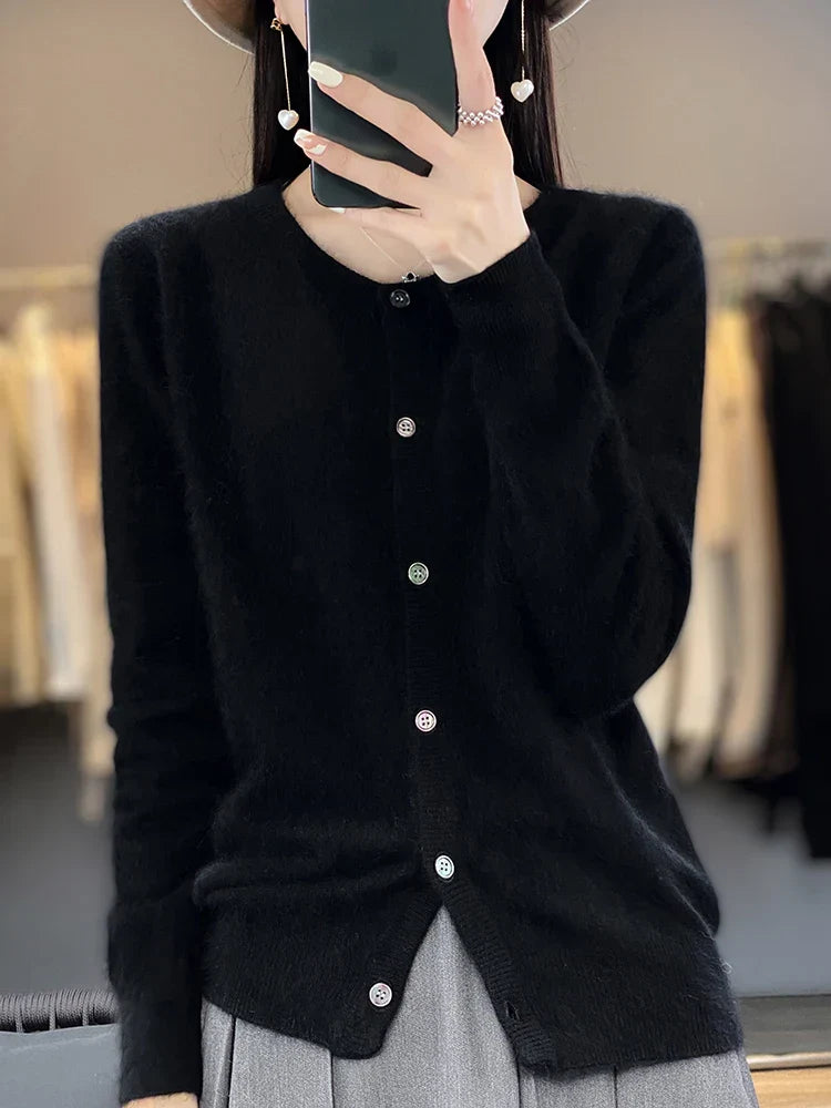Chique damesvest met ronde hals, verkrijgbaar in diverse kleuren, voor een persoonlijke stijl.