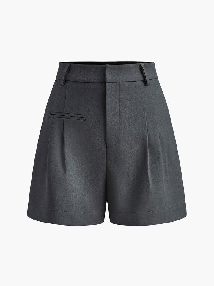 Comfortabele dames shorts met hoge taille, regular fit, voor een moeiteloze zomerlook.