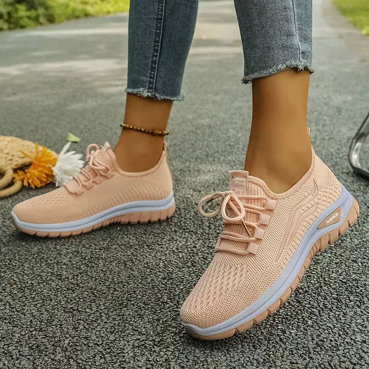 Ademende lage dames wandelschoen, comfortabel voor dagelijks gebruik & lichte sport.