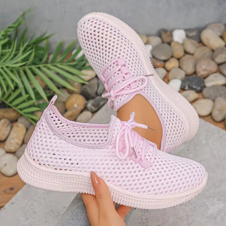 Lente/herfst dames lage sneakers met trendy geweven design en comfortabele zool, veelzijdig voor casual outfits.