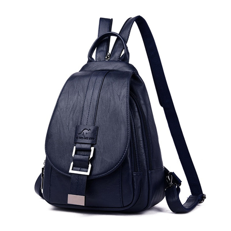 Premium waterdichte leren rugzak, perfect voor de moderne, actieve vrouw met klasse.