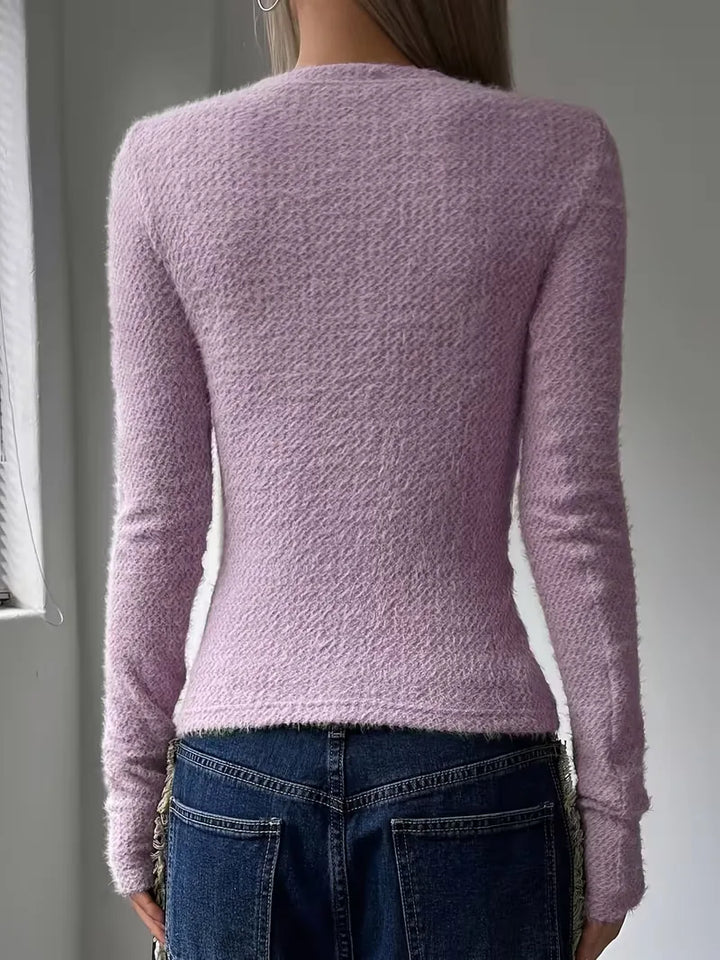 Dagelijkse dames longsleeve met lange mouwen, comfort en stijl in één.