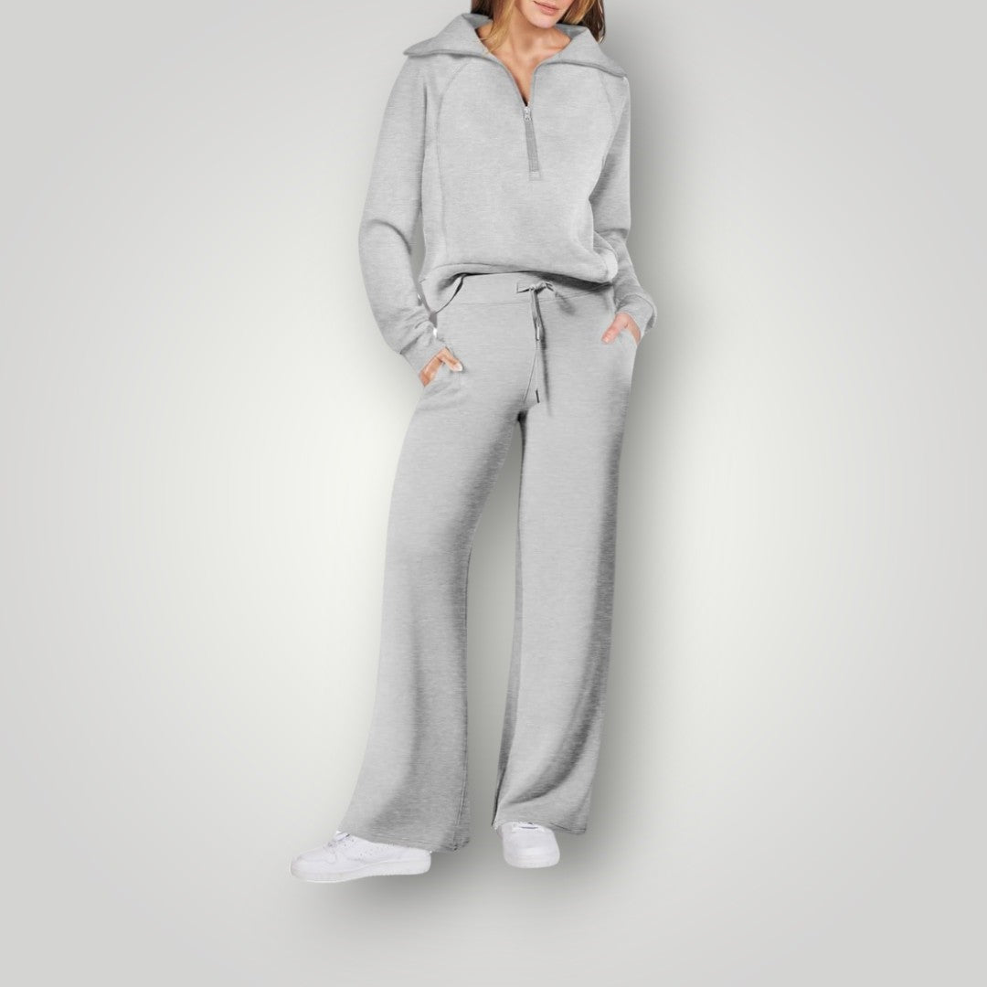 Dames comfort set, ideaal als stijlvol huispak. Gemaakt van zachte, elastische stof voor casual loungewear.