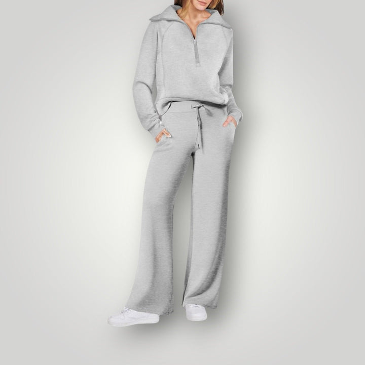 Dames comfort set, ideaal als stijlvol huispak. Gemaakt van zachte, elastische stof voor casual loungewear.