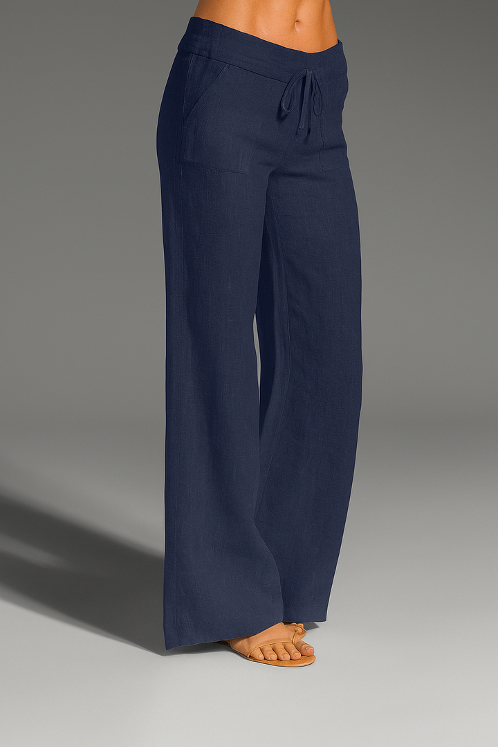 Dames luchtige zomerbroek met elastische taille, comfortabel en veelzijdig voor warme dagen.