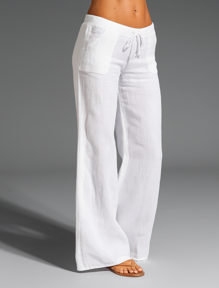 Luchtige comfortbroek voor dames, essentieel voor zomerse dagen; stijlvol en ademend.
