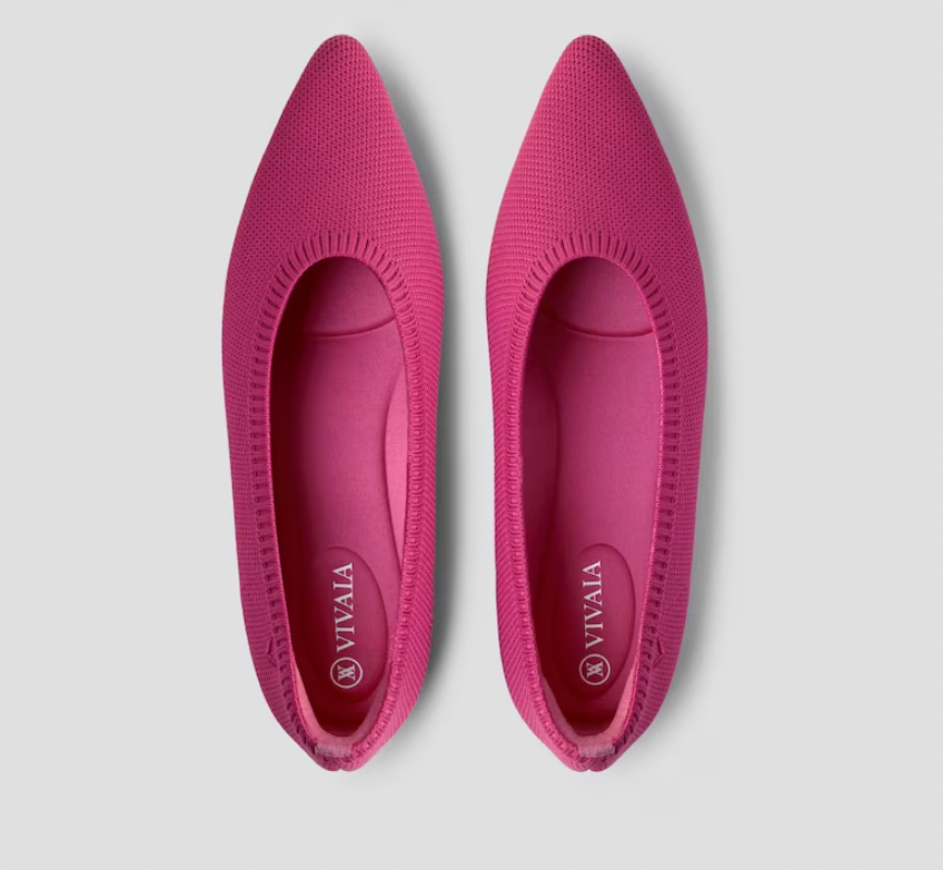 Detailopname van de zool van de Lunessa ballerina, flexibel en duurzaam.