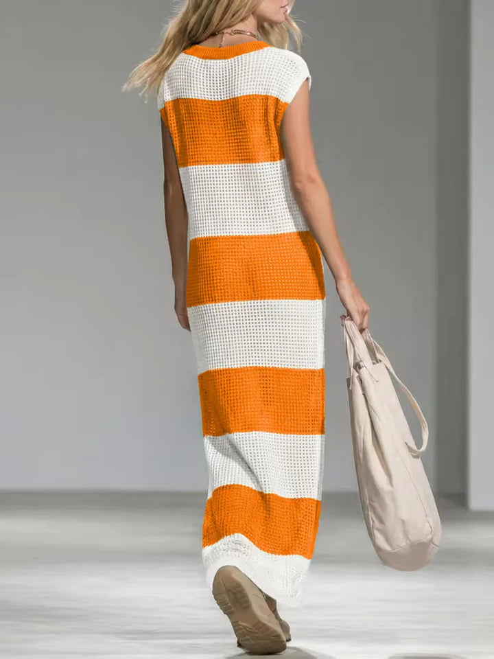 Comfortabele bohemian dames cover-up met V-hals. Perfect voor vakantie en zonnige zomerdagen.