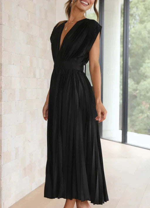 Feestelijke dames maxijurk, elegant en flatterend, ideaal voor speciale momenten.