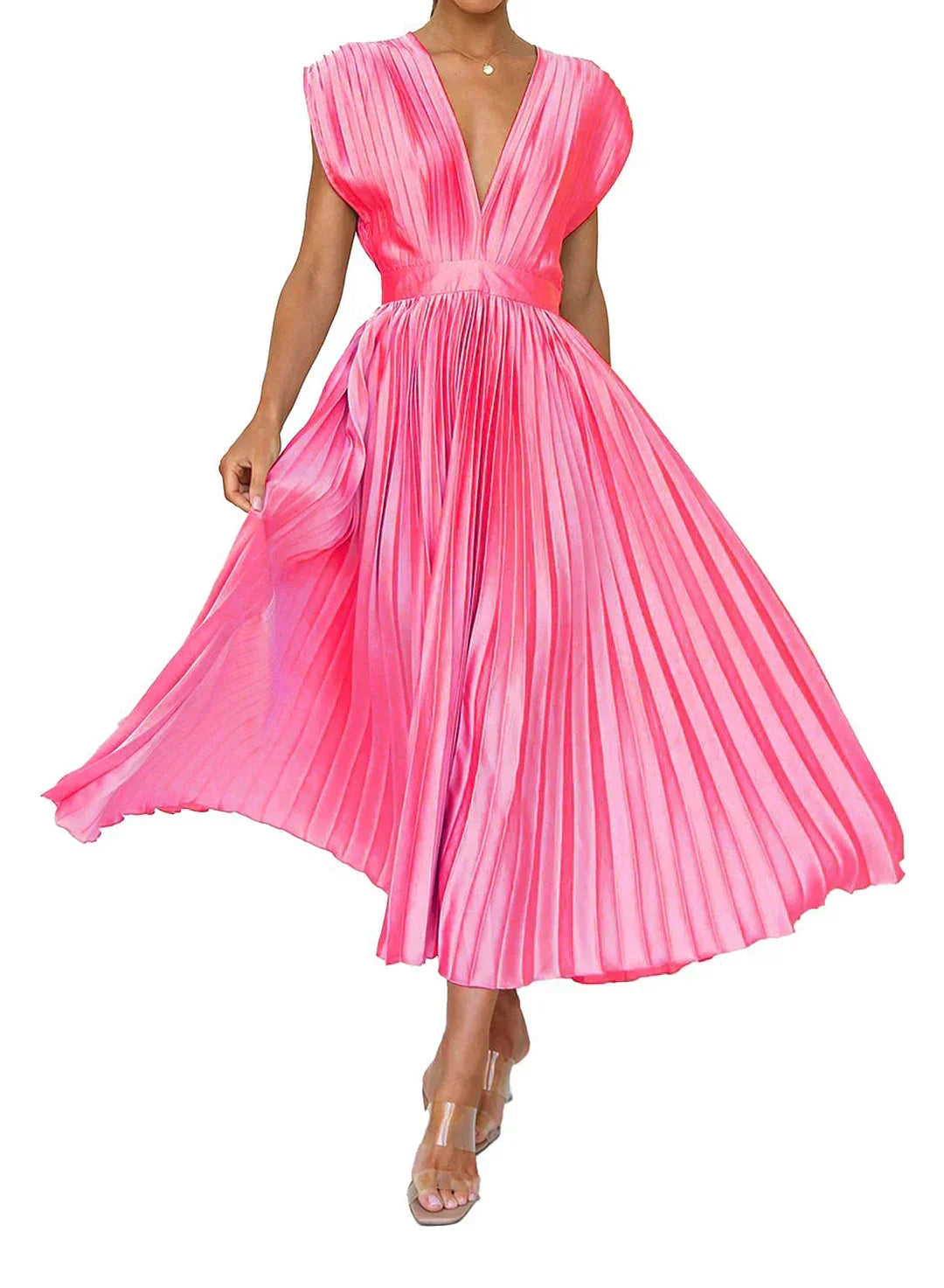 Flatterende dames maxijurk, comfortabel voor lange dagen en elegante avonden.