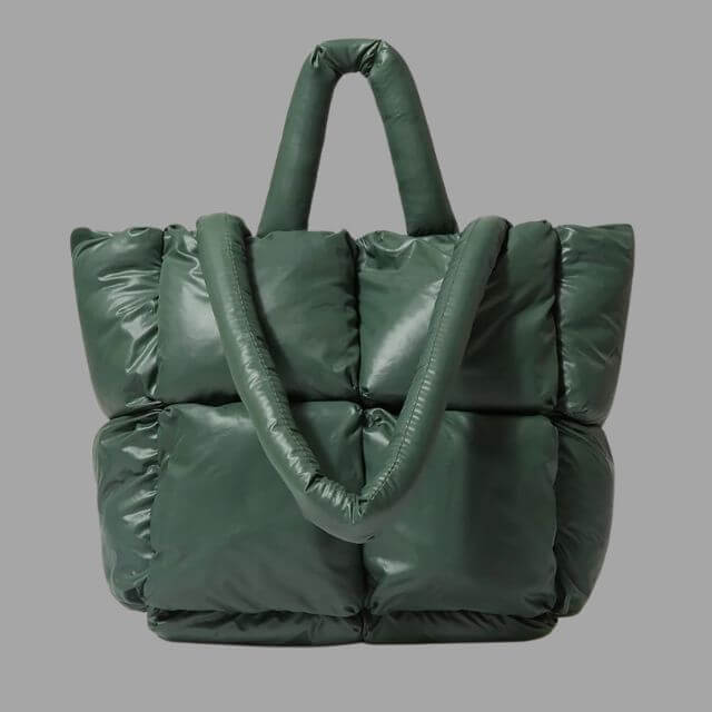 Stijlvolle metallic gerimpelde draagtas, dames mode accessoire, comfortabel.