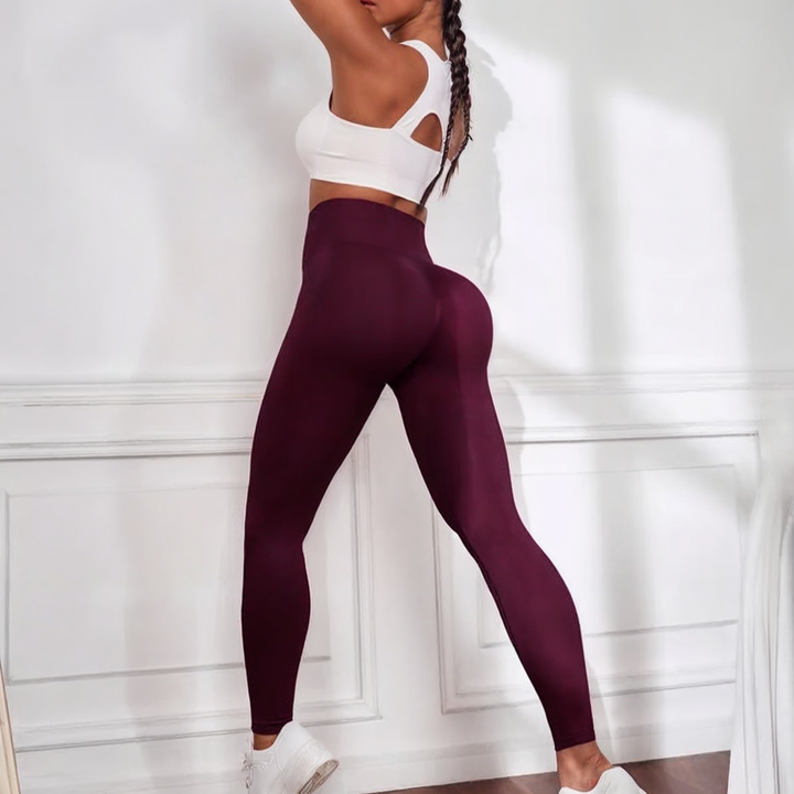 Dames naadloze push-up sportlegging met hoge taille voor optimale ondersteuning tijdens fitness. #dameslegging