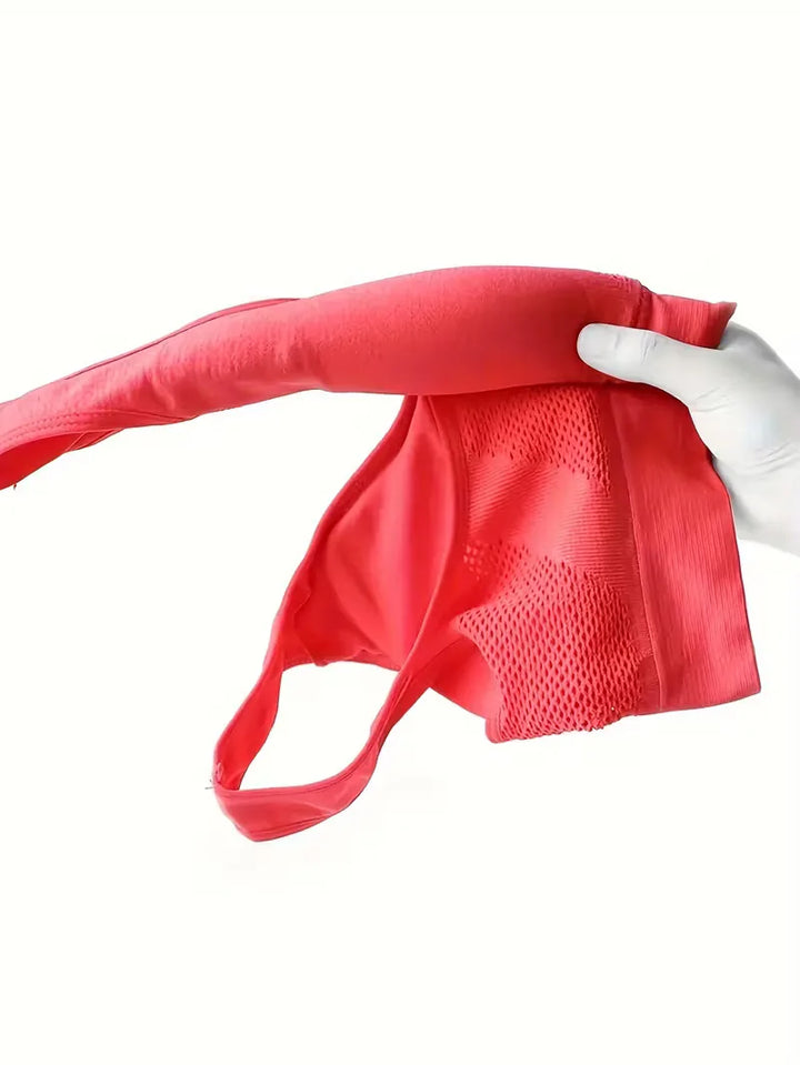 Dames sport BH met naadloos design en elastische stof, biedt bewegingsvrijheid voor elke sportactiviteit.