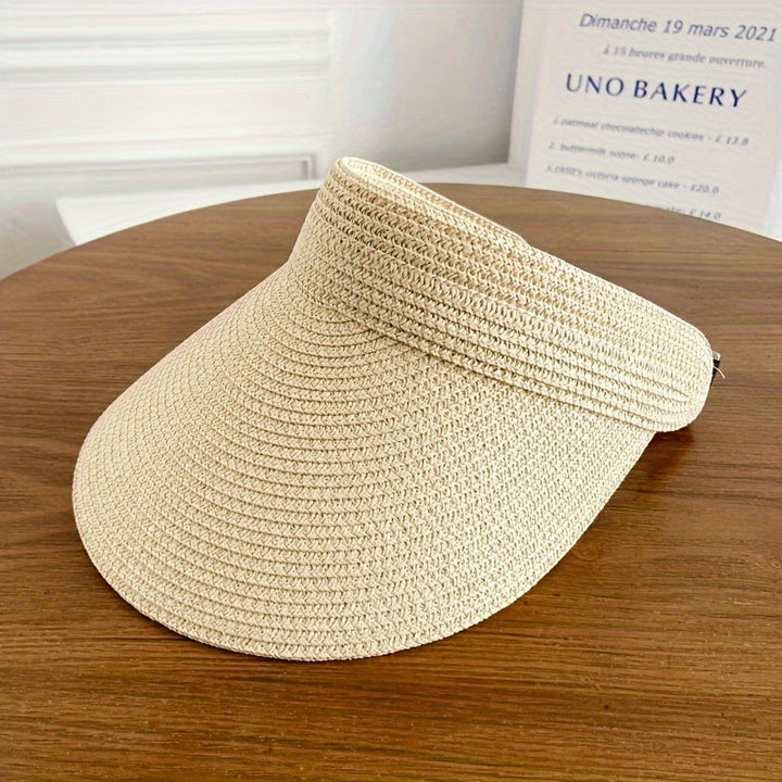 Opvouwbare dames zonneklep met brede rand, comfortabel en beschermend voor elke zomerdag; perfect op reis.