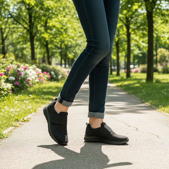 Verstelbare dames comfortschoen, perfect voor brede voeten, diabetes en dagelijks comfort. Ook bij bunion.