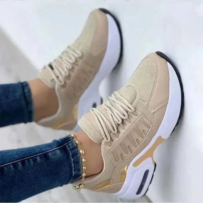 Modieuze dames sneakers met orthopedische steun, voor voetpijn verlichting, verbeterde grip en stabiliteit.