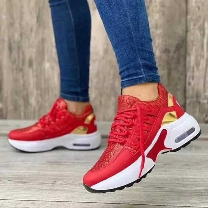 Moderne dames sneakers, orthopedisch comfort voor dagelijks gebruik. Biedt grip, stabiliteit en voetgezondheid.