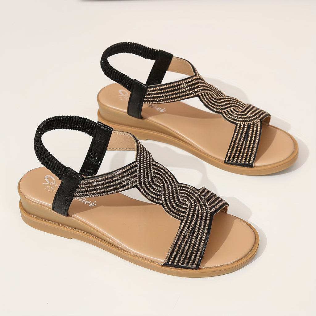 Zomerse dames sandalen in Ibiza-stijl, orthopedisch en antislip, voor stijlvol en comfortabel wandelen.