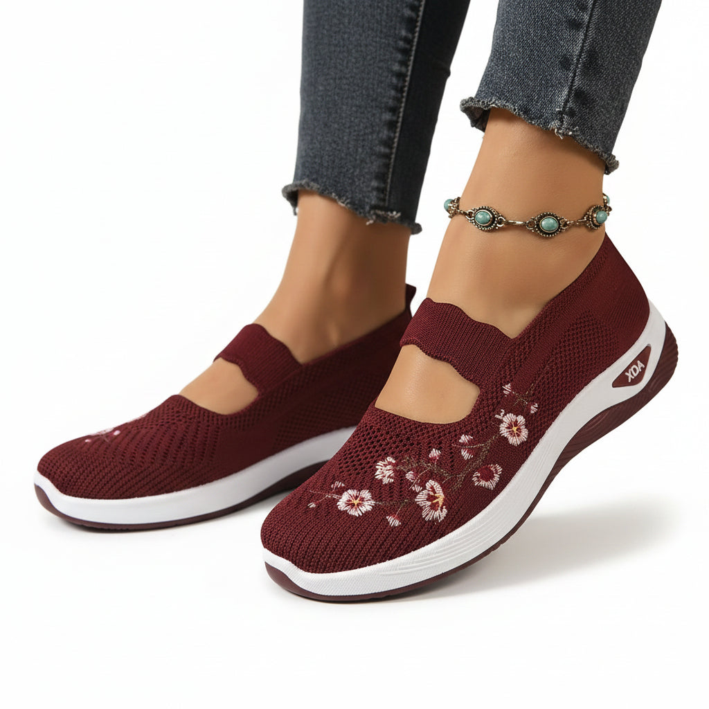 Comfortabele dames sneakers, orthopedisch, ademend mesh voor optimale voetverlichting.