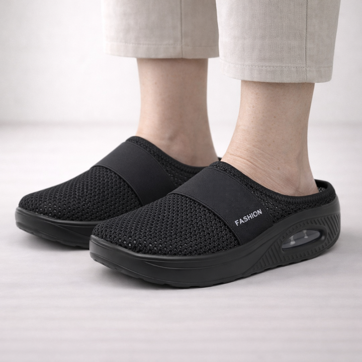 Pijnvrije zomer met Lily dames sandalen; orthopedische instappers bieden optimale voetondersteuning.
