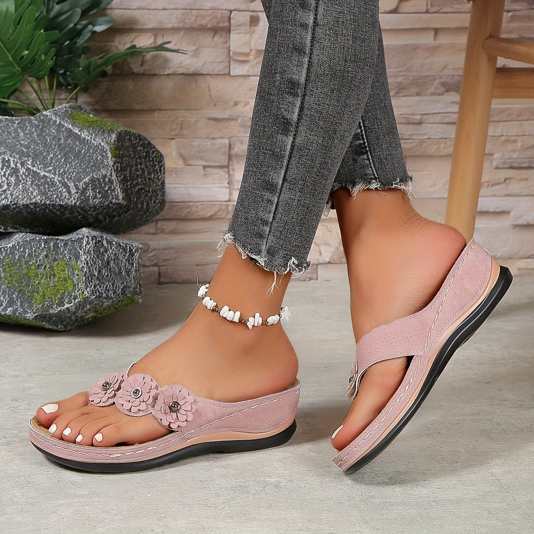Orthopedische comfortsandalen voor dames, met ergonomische zool en casual design.