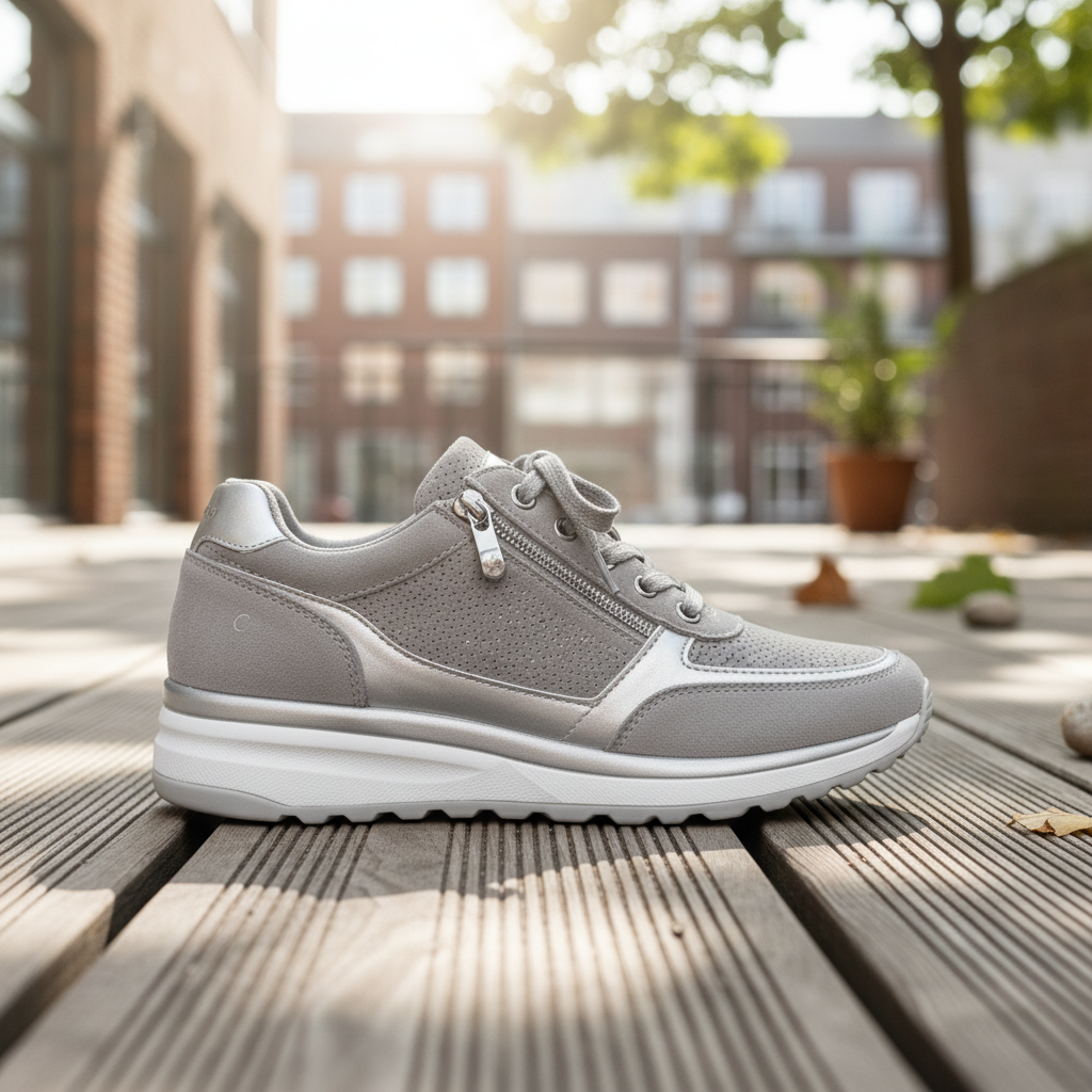 Lichtgewicht, ademende dames orthopedische sneaker, perfect voor casual comfort en dagelijkse ondersteuning.