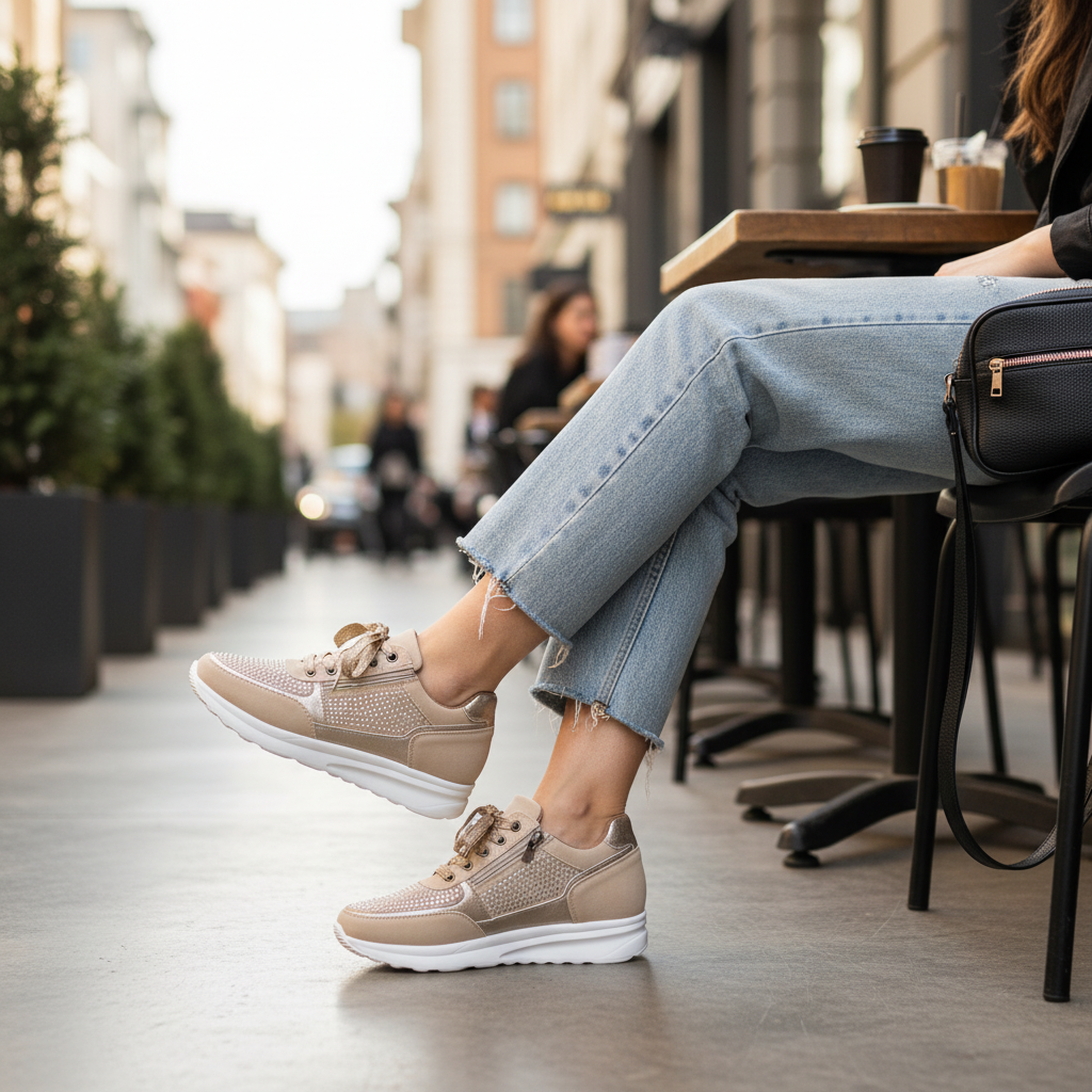 Comfortabele dames orthopedische sneakers voor voetwelzijn, met superieure ondersteuning en ademende materialen.