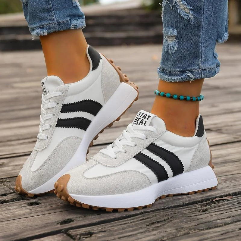 Comfortabele dames orthopedische sneakers met schokdemping en optimale voetboogondersteuning.