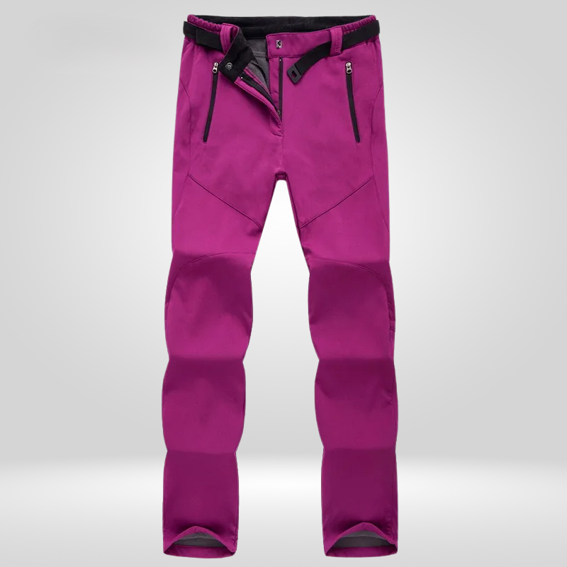 Waterdichte dames outdoor broek, ademend en comfortabel, beschermt tegen regen en wind op wandelingen en trektochten.