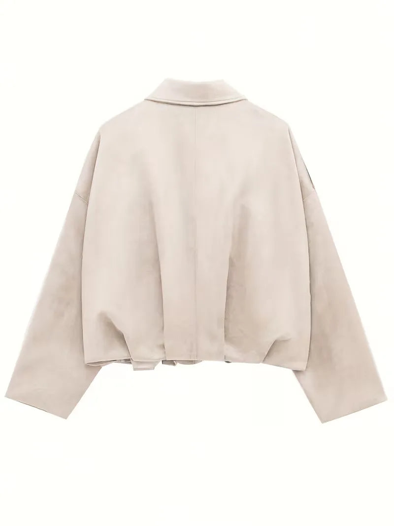 Zwart oversized bomberjack voor vrouwen, comfortabel en veelzijdig voor elk seizoen.