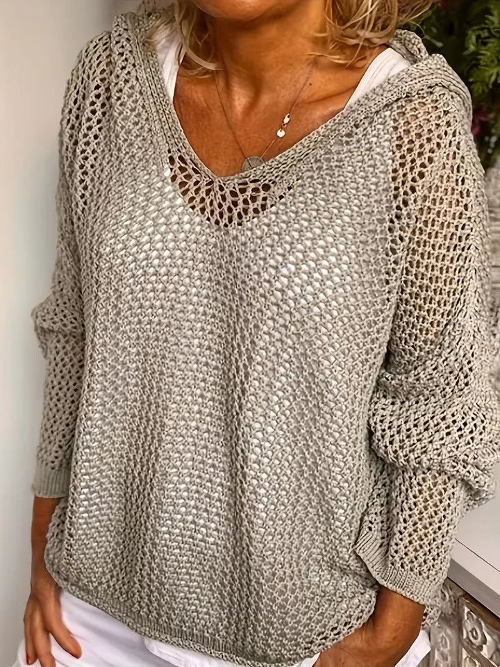 Stijlvolle oversized damestrui met relaxte pasvorm. Perfecte capuchontrui voor casual lente- en zomerstijl.