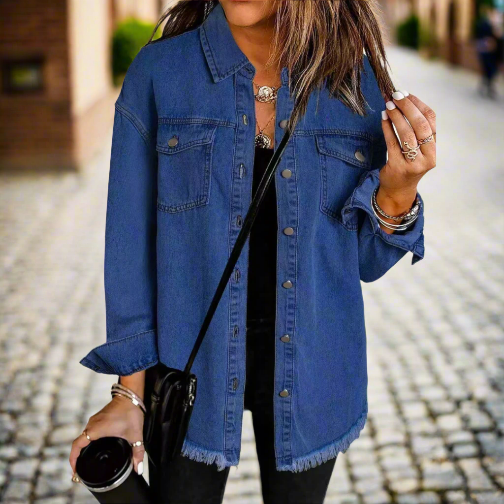 Comfortabel losvallend oversized damesjack, ideaal voor een relaxte maar modieuze look.