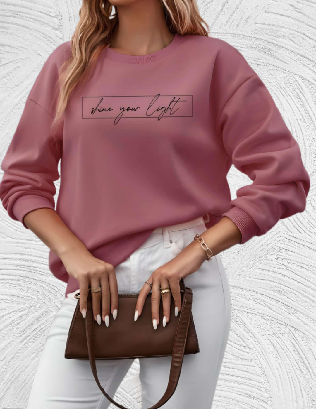 Trendy dames sweatshirt met opvallende slogan print; perfect voor een casual look.