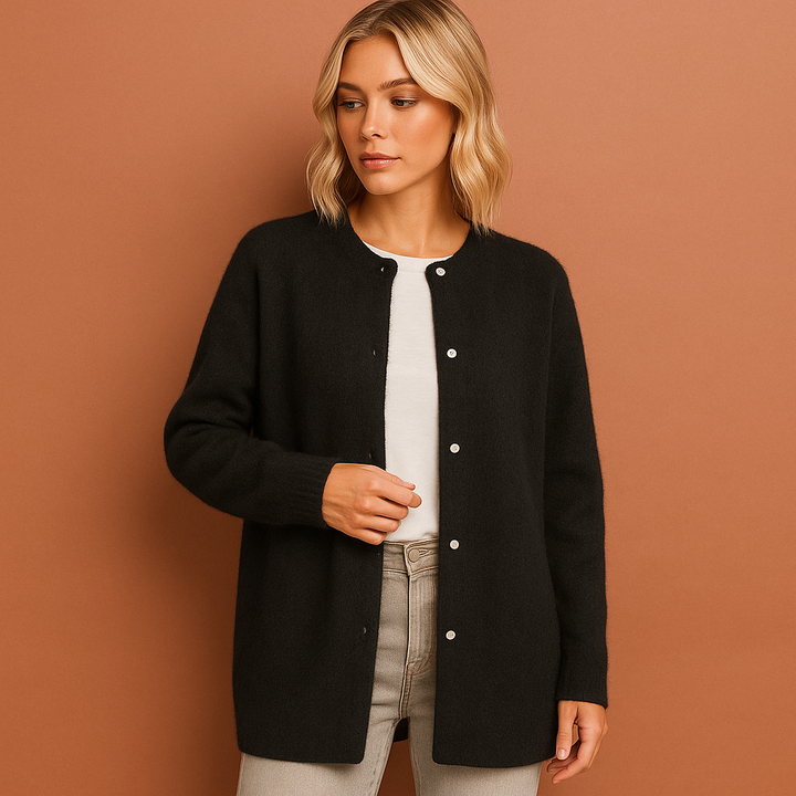 Casual damesvest met oversized pasvorm, ideaal voor een relaxte dagelijkse look. Comfortabel en trendy.