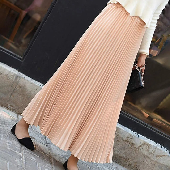 Formele of casual dames plooirok; comfortabel en elegant. Een veelzijdige toevoeging.
