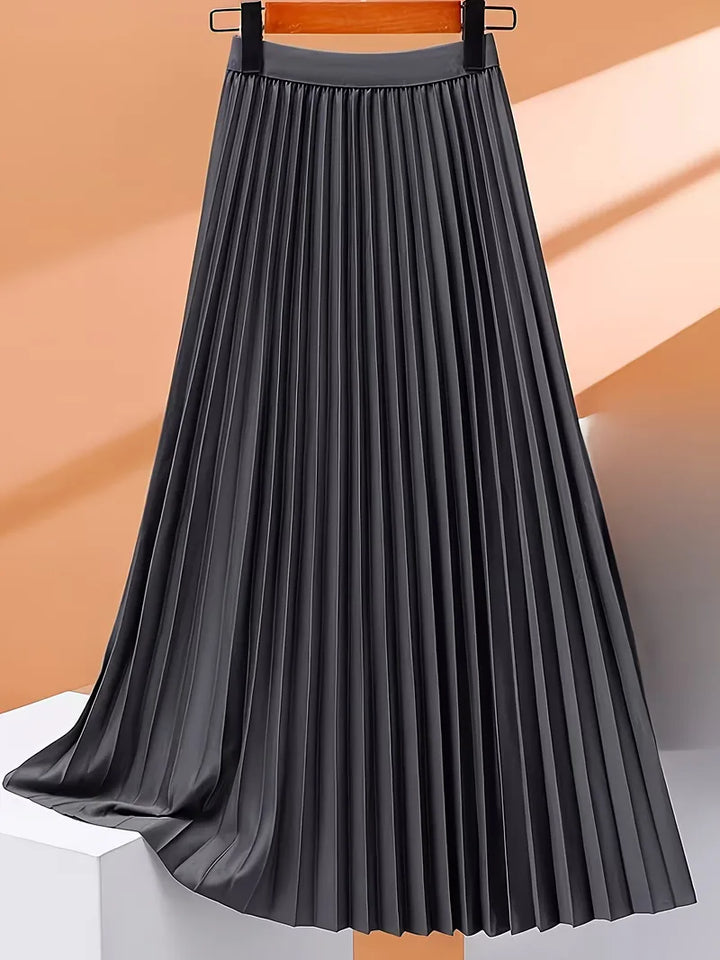 Dames plooirok met hoge taille, perfecte basis voor een stijlvolle smart casual outfit. Elegant en comfortabel.