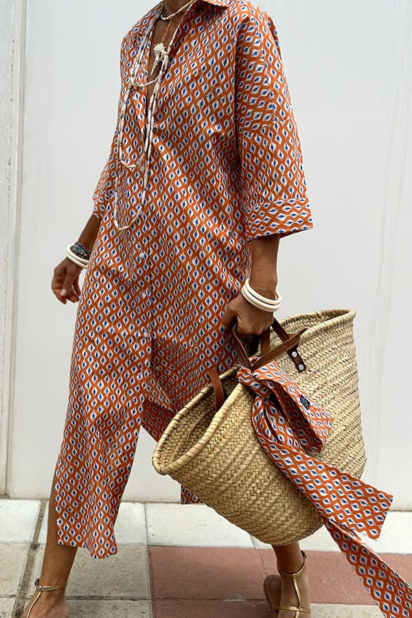 Elegante midi polo jurk voor dames met praktische knoopsluiting, een must-have voor zomerse dagen.