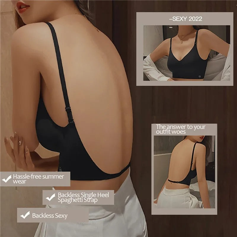 Rugloze push-up bh dames, creëert een gladde ruglijn. Onzichtbare beha voor perfecte ondersteuning en een elegante look.