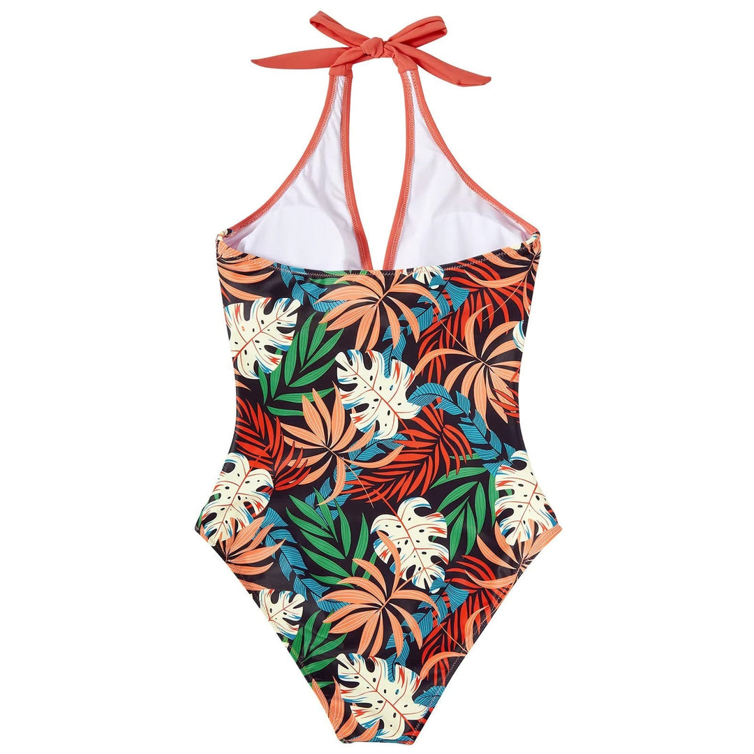 Volledige dames push-up bikini set, zwarte top en hoge taille slip. Stijlvolle strandkleding voor de zomer.