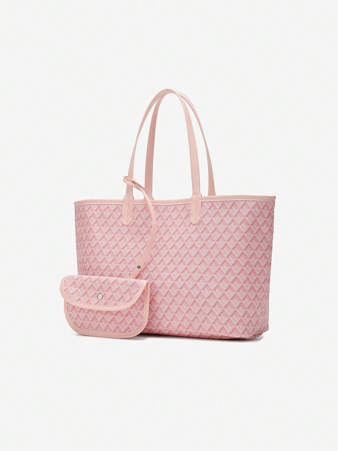 Veilige ritssluiting van de lichtgewicht PVC tote bag, houdt je spullen veilig in deze dames tas.