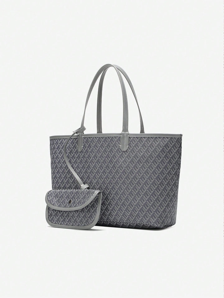 Veelzijdige dames PVC tote bag, combineert lichtgewicht comfort met een ruim en stijlvol design.