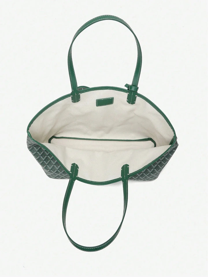Close-up van de stevige PVC stof van de dames schoudertas, toont kwaliteit en modern design.